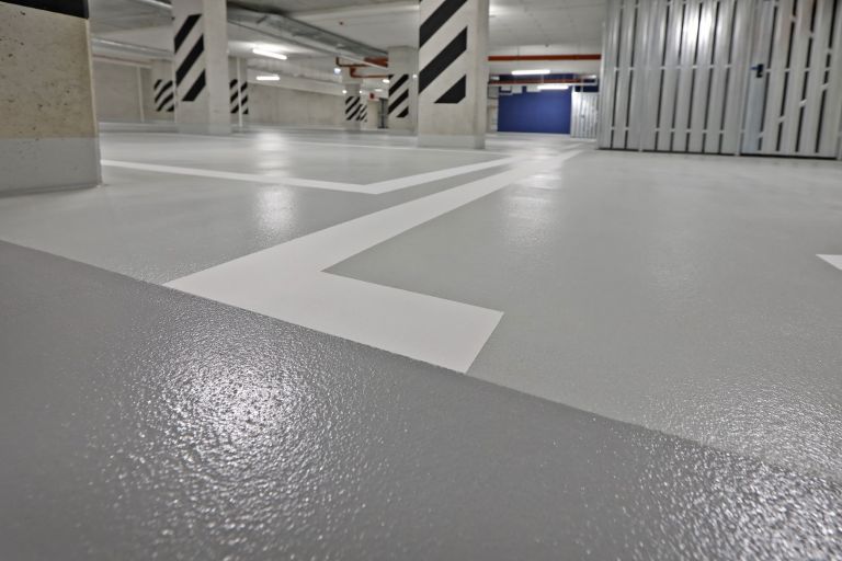 کفپوش پلی یورتان در کف پوش پارکینگ