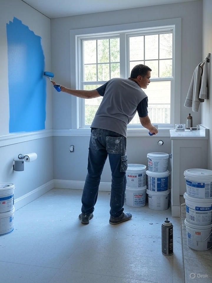 فرایند رنگآمیزی سرویس بهداشتی با رنگهای ضد آب و مقاوم در برابر بخار