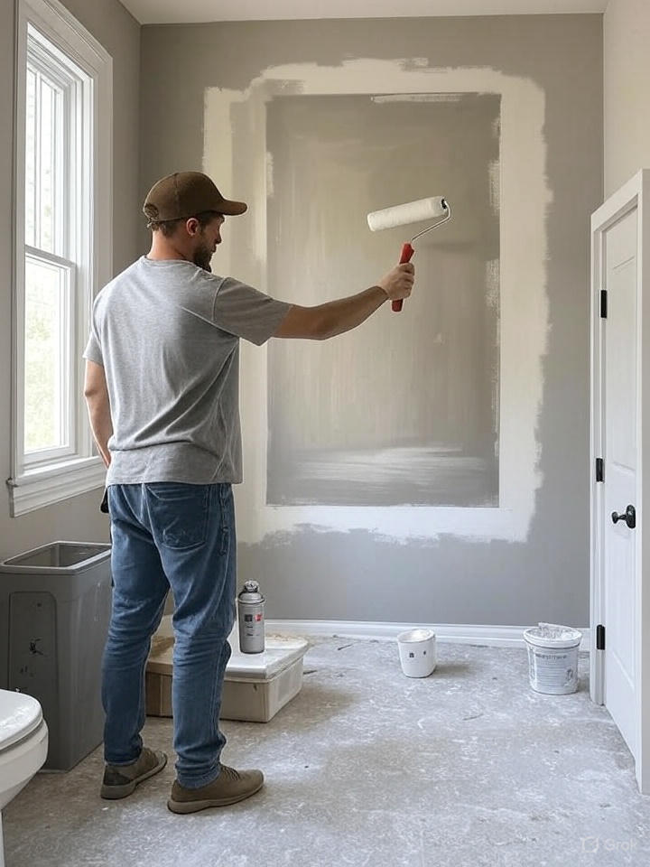 رنگآمیزی دیوار حمام و سرویس بهداشتی با رنگ پلییورتان ضد ترک