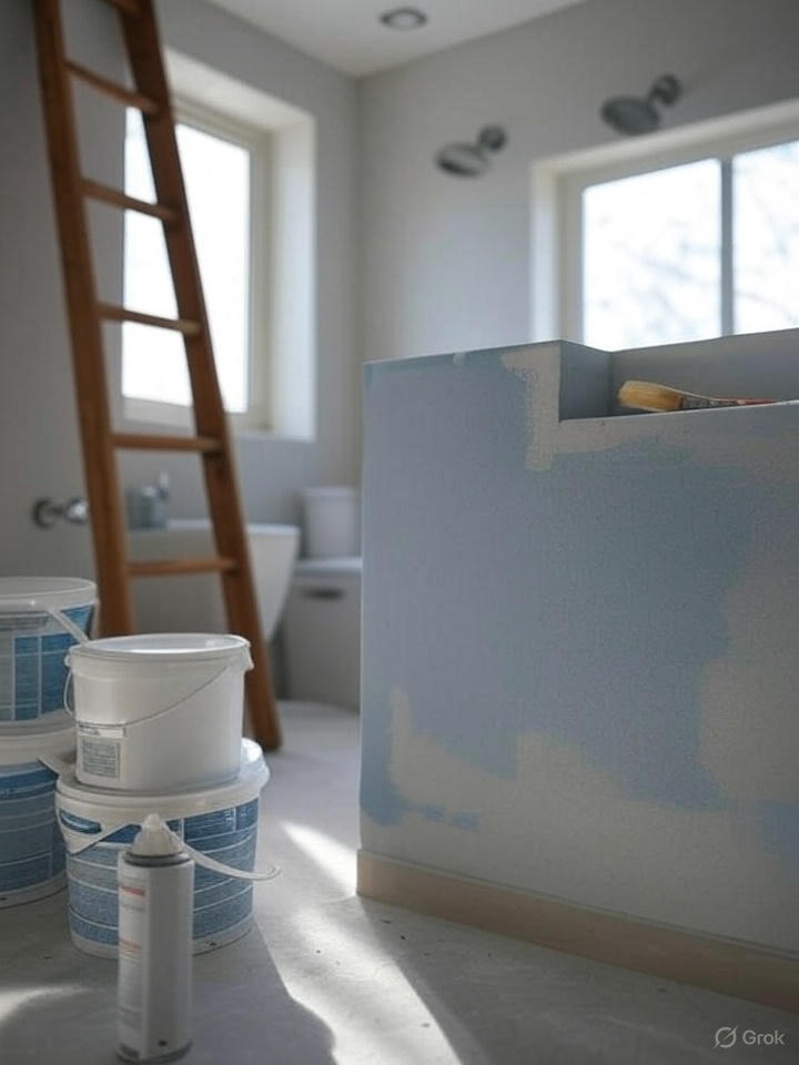 نقاشی سرویس بهداشتی با رنگ ضد آب