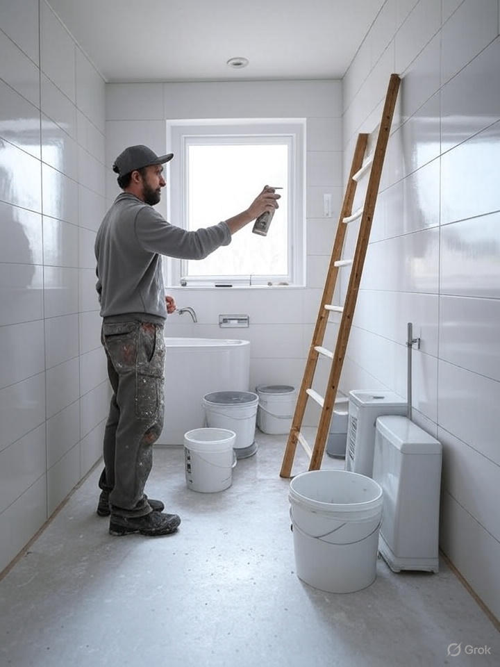 کاربرد رنگ ضد آب برای دیوار و سقف سرویس بهداشتی مدرن