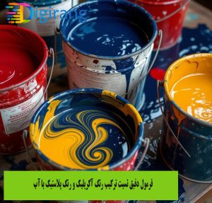 ترکیب رنگ آکریلیک با آب