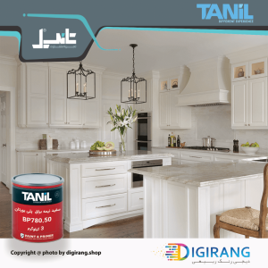 رنگ پلی یورتان سفید نیمه مات تانیل TANIL کد BP780.50 به همراه خشک کن 4.5 کیلوگرم