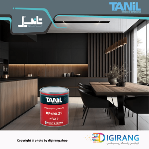 رنگ پلی یورتان مشکی مات تانیل کد KP490.25 .به همراه خشک کن 4.5 کیلوگرم