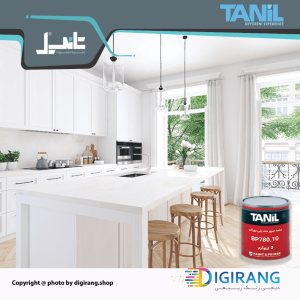 رنگ پلی یورتان سفید تمام مات تانیل TANIL کد BP780.10 به همراه خشک کن 4.5 کیلوگرم