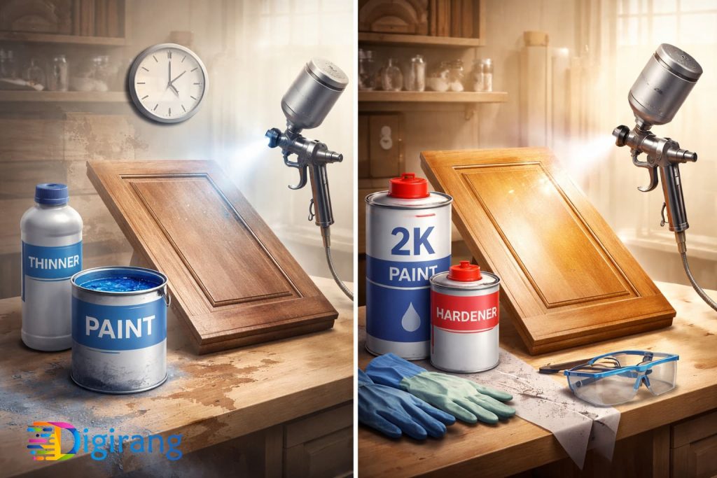 تفاوت رنگ هواخشک و رنگ دو جزئی از نظر دوام و کیفیت اجرا